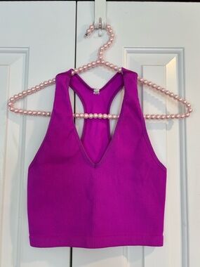 Free People Movement Magenta Racerback Crop Tank Top | Size S